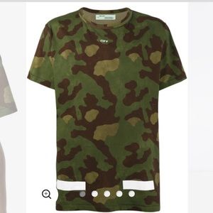 OFF-WHITE Camouflage T-Shirt With White Detail